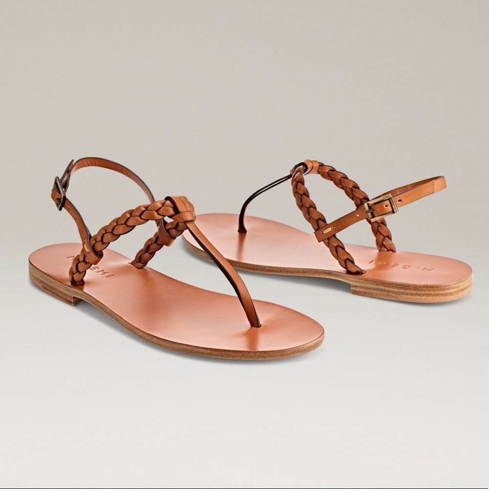 NEW IN BOX M.Gemi The Treccia Luggage Leather Sandal 5
